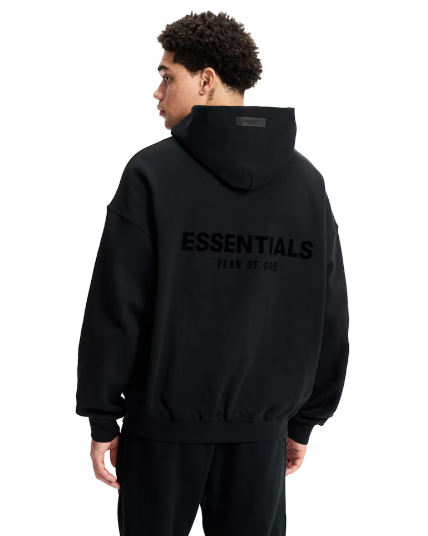 Fear of God Essentials Hoodie Limo Black Outfit