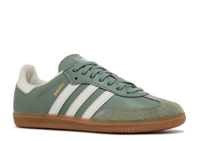 Adidas Samba OG Silver Green Front