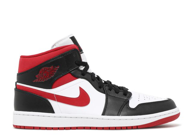 Jordan 1 Mid Red Black White